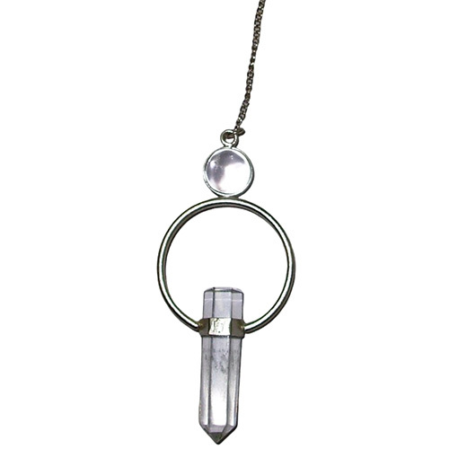 Crystal Clear Quartz 6-Facet Pencil Pendulums
