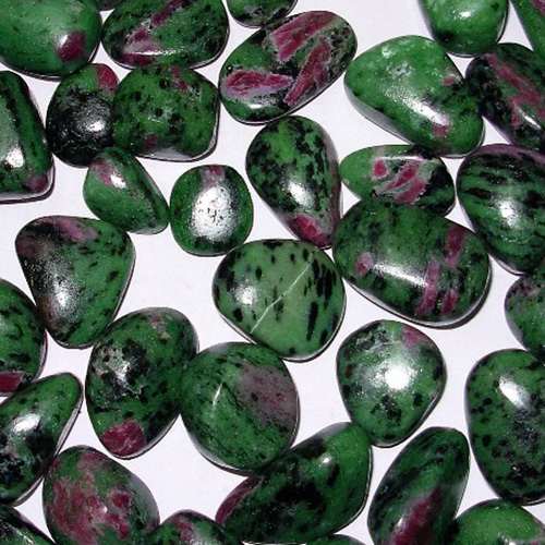 African Ruby With Zoisite Hand Polished Plain Tumbled Stones - Artificial Stone Type: Solid Surface