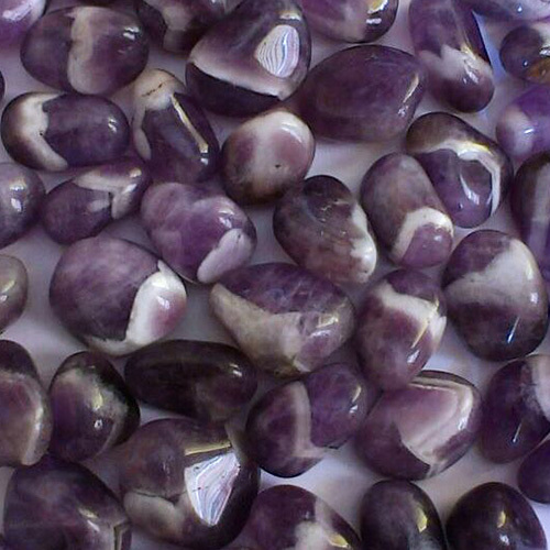 Chevron Amethyst Plain Tumbled Polished Stones - Artificial Stone Type: Solid Surface