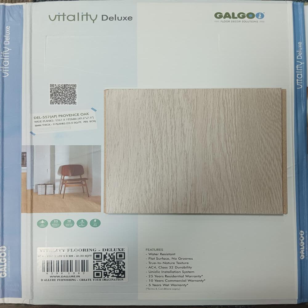 Vitality Deluxe Wooden Flooring Galgo Premium Laminate Planks For Home & Office Interiors - Color: Multi