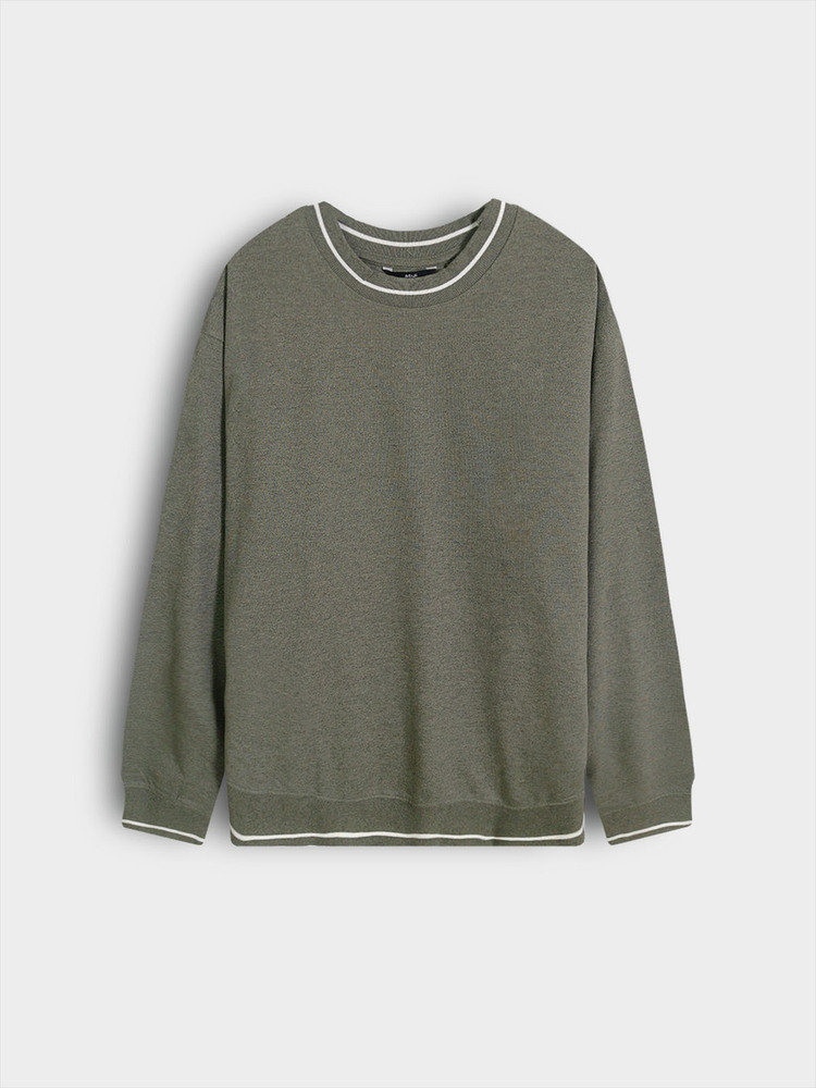 Mens Pullover Olive Sweatshirt