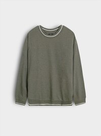 Mens Pullover Olive Sweatshirt