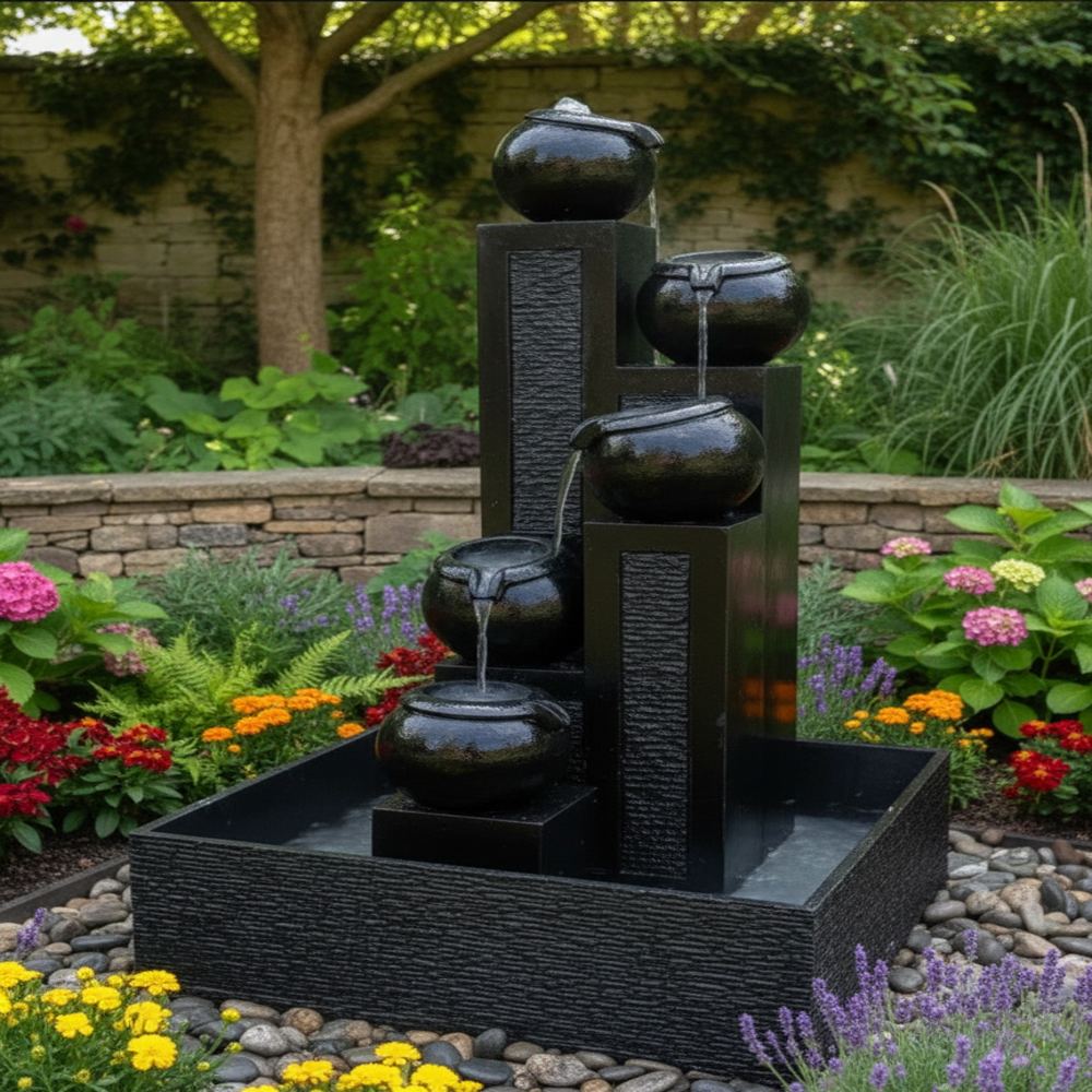 Black Marble Decorative Fountain