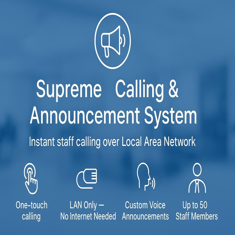 Supreme LANBased OfficerStaff Calling & Announcement System