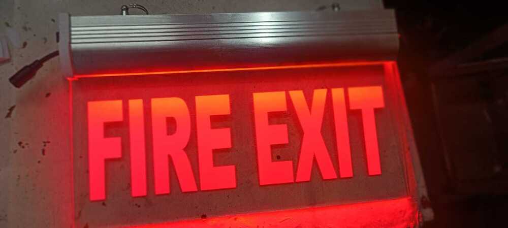 Double sided with power backup Durable Emergency Exit Signage