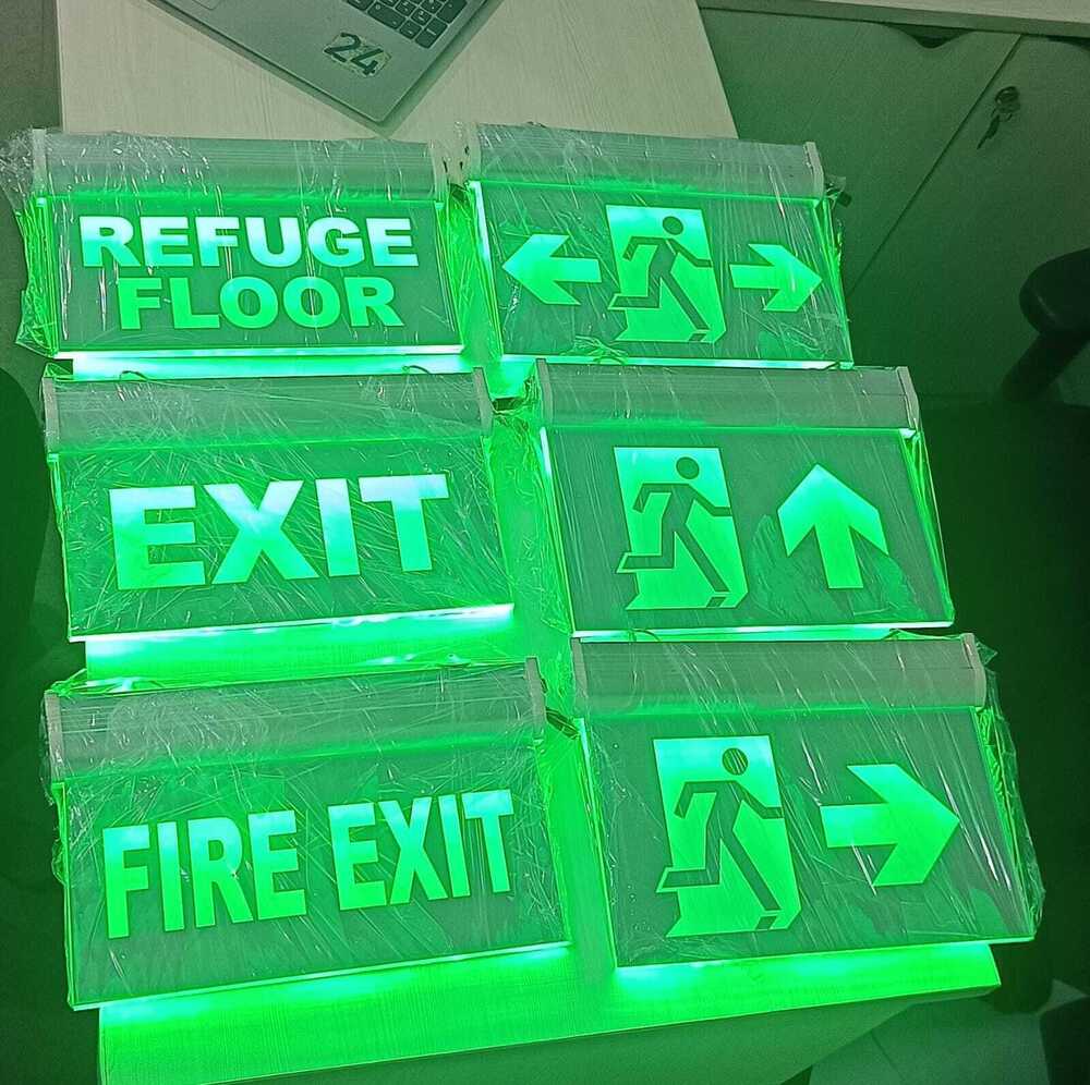 Double sided with power backup Durable Emergency Exit Signage
