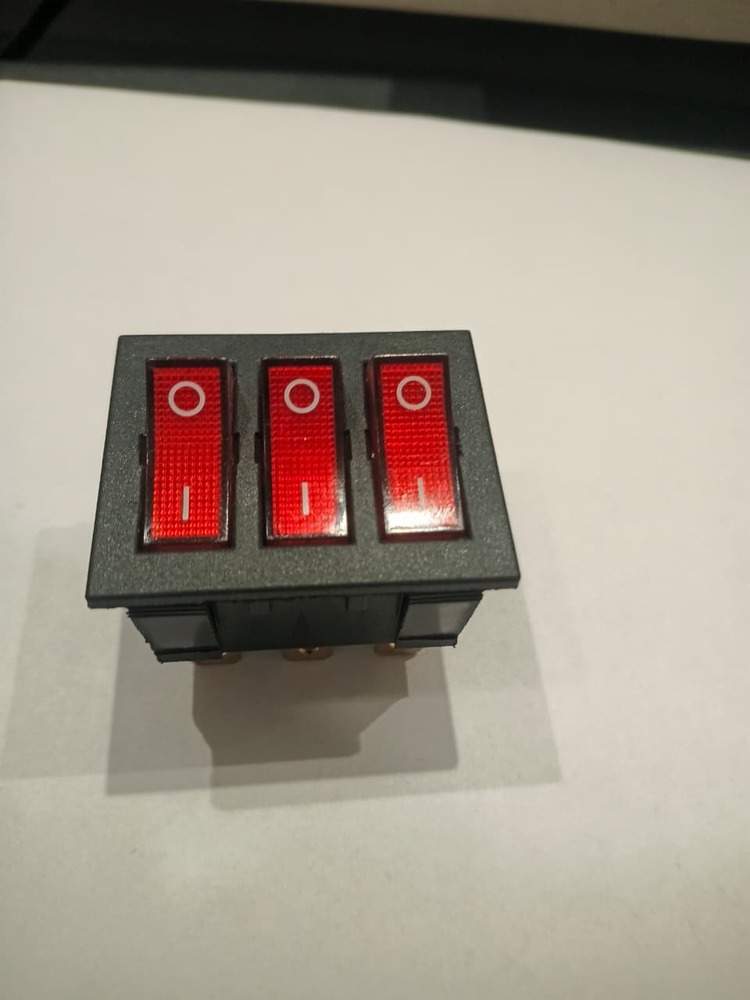 Rocker Switch 3 Line 9 Pin On Off Red Light