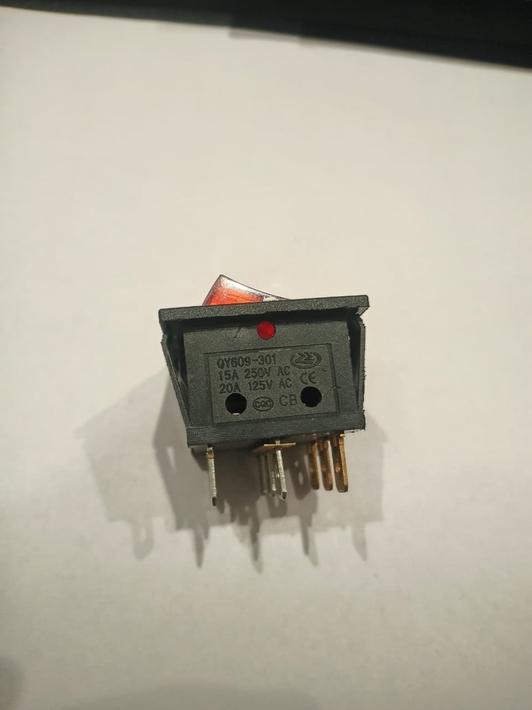 Rocker Switch 3 Line 9 Pin On Off Red Light