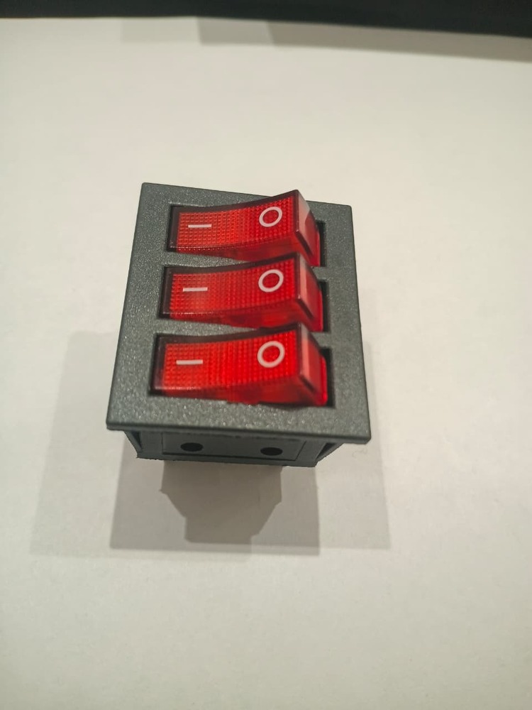 Rocker Switch 3 Line 9 Pin On Off Red Light