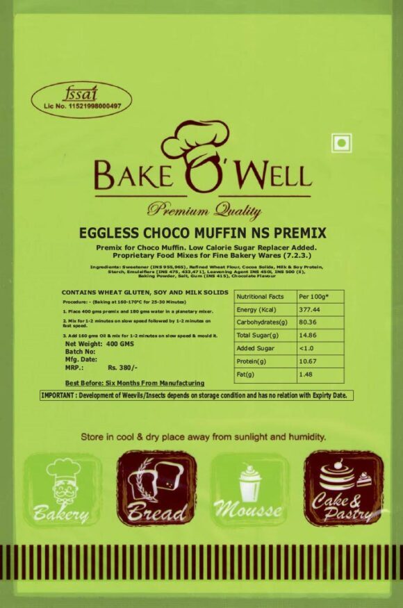 Eggless Choco Muffin Premix A Ns - Flavor: Different Available