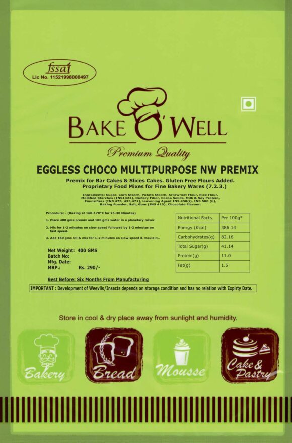 Eggless Choco Multipurpose Premix A Nw - Flavor: Different Available