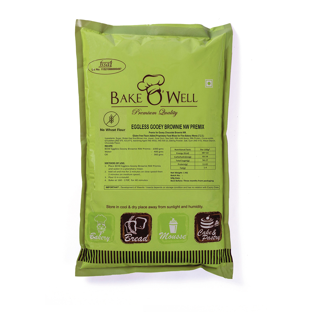 Eggless Gooeye Brownie Premix  NW