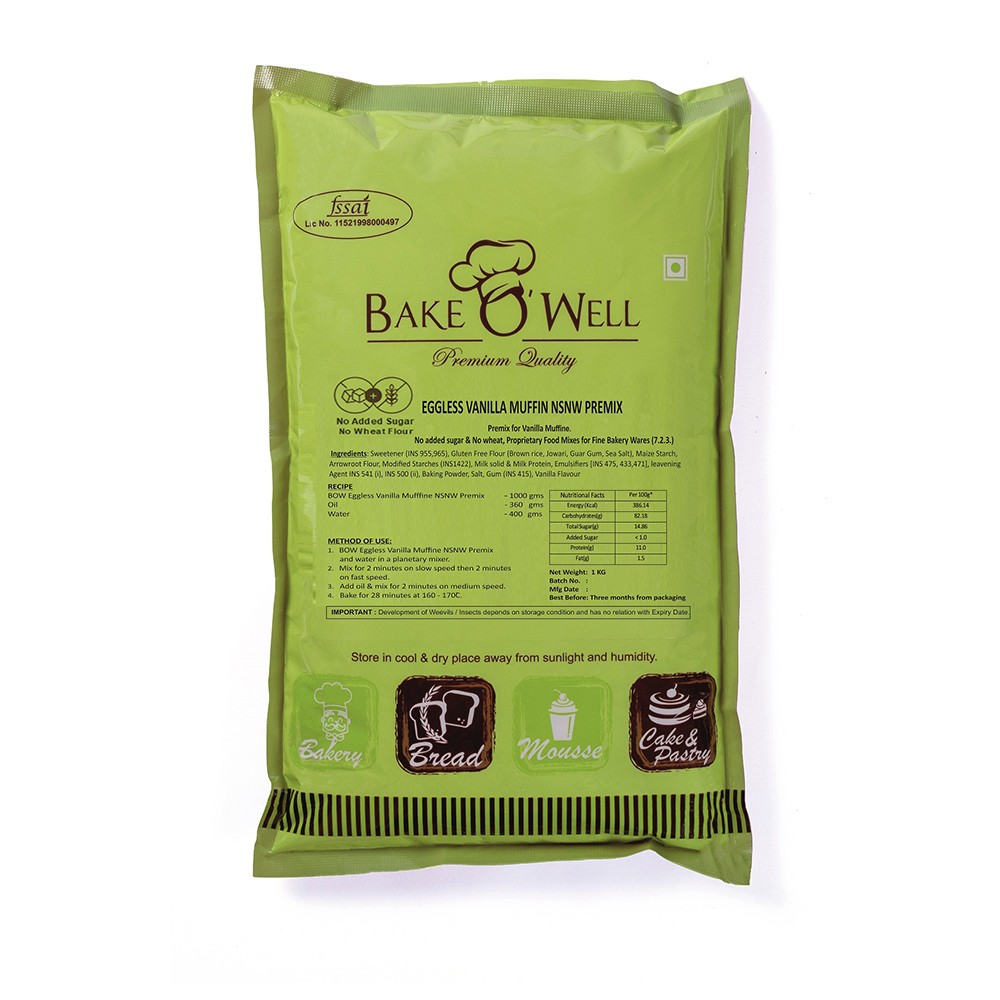 Eggless Vanilla Muffin Premix  NSNW