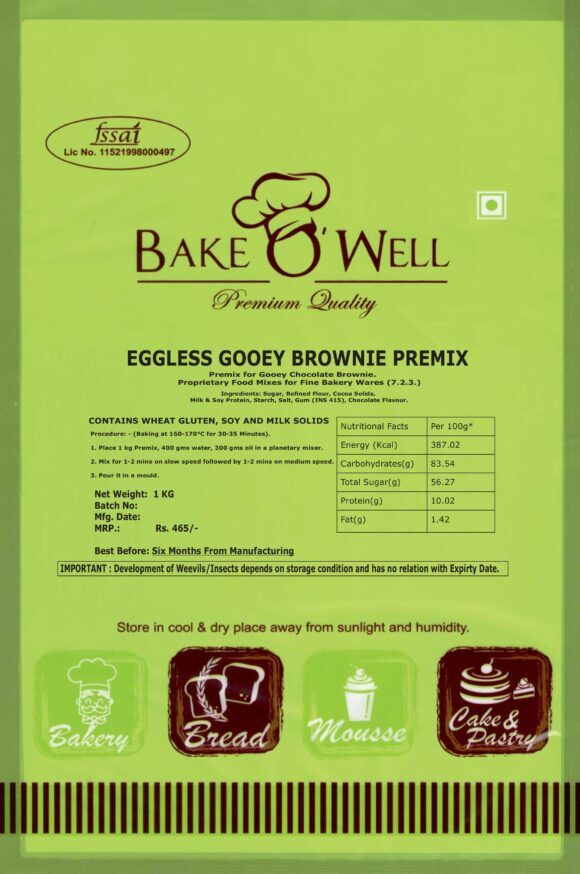 Gooey Brownie Premix - Flavor: Different Available