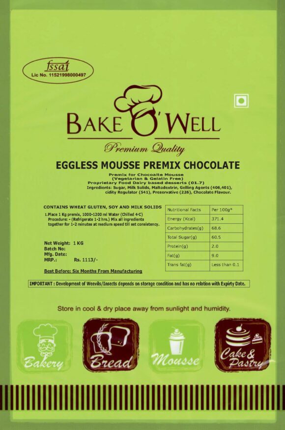 Chocolate Mousse Premix - Flavor: Different Available