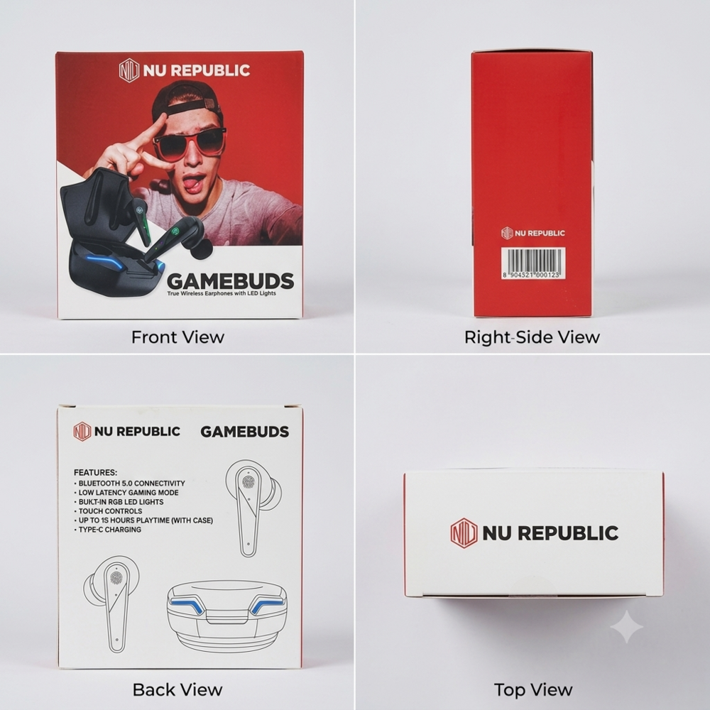Wireless Earphone With Led Light - Body Material: Plastic