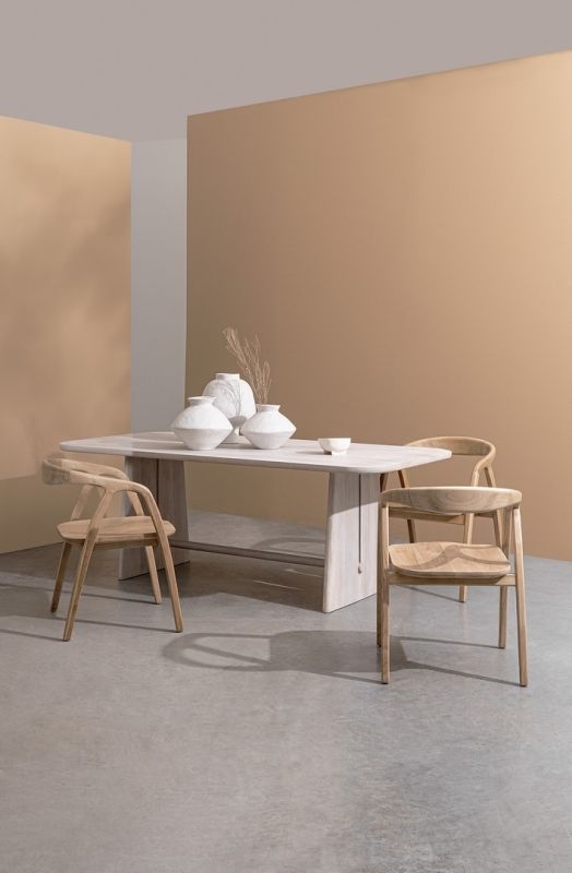 Elisheva Rectangular Dining Table - Color: White