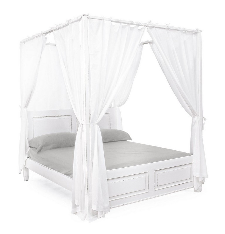 White Canopy Double Bed - Design: Classic