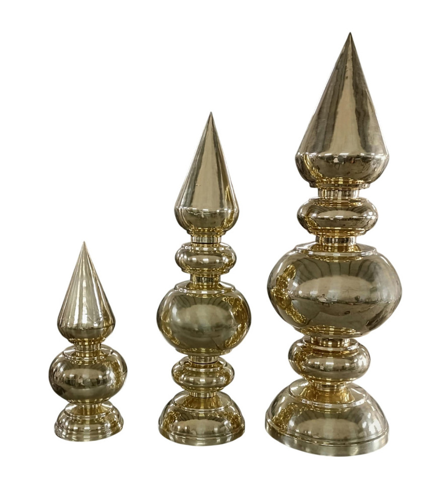 Pot Shape Temple Brass Kalash - Design Type: Traditional