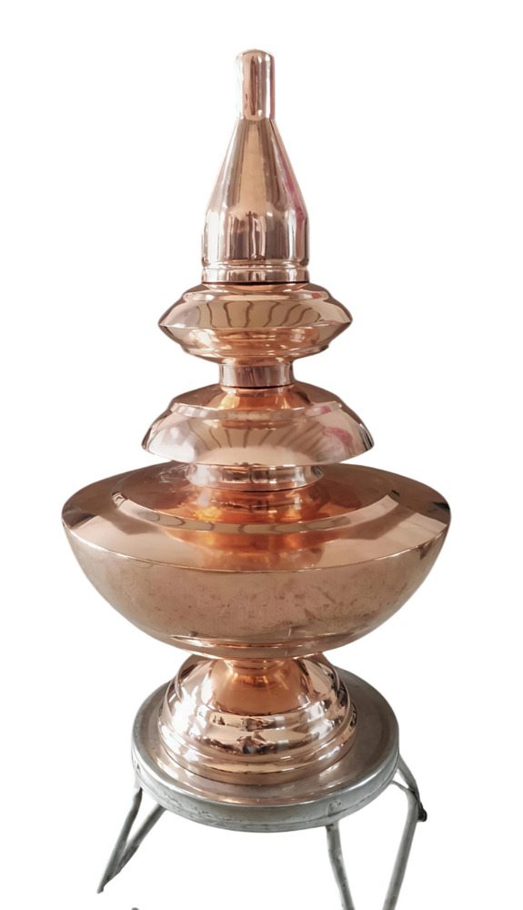 Copper Customized Temple Kalash - Color: Golden