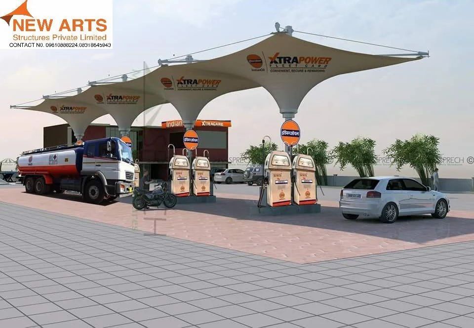 Modular Airport Tensile Structure - Color: White