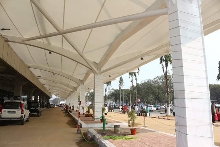 Modular Airport Tensile Structure - Color: White