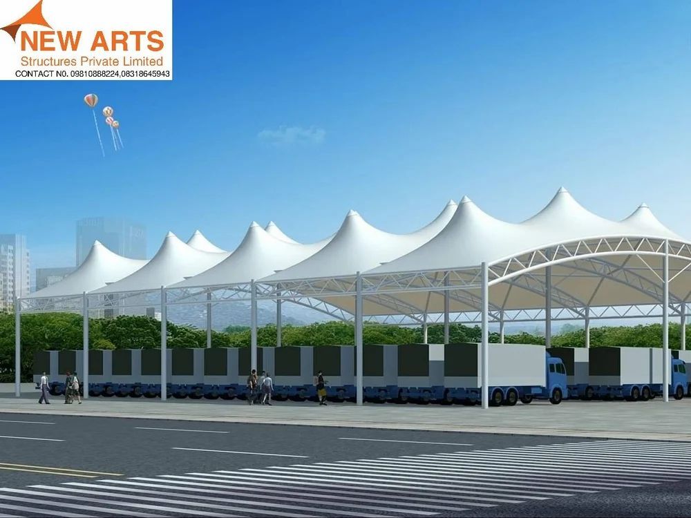 Modular Airport Tensile Structure - Color: White