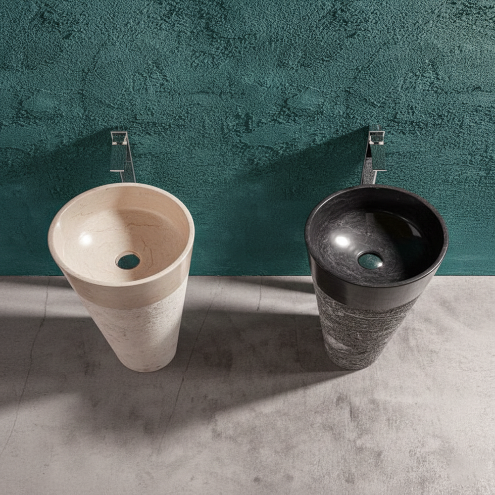 Designer Stone Pedestal Wash Basin