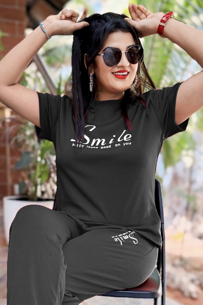 Printed Mario Rib Ladies Nightwear Dress