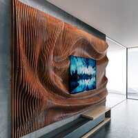 Modular Wooden TV Unit_TV Wall Panel Design