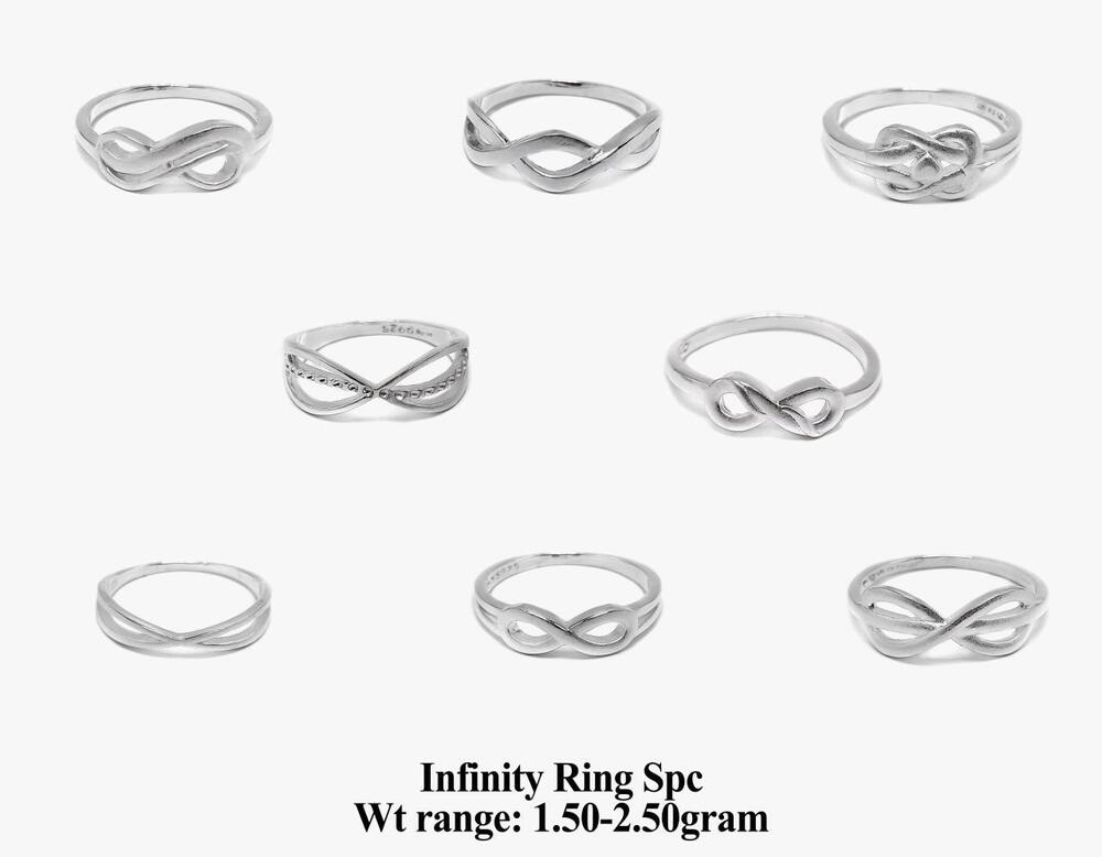 92.5 New Design Silver Infinity Ring Spc