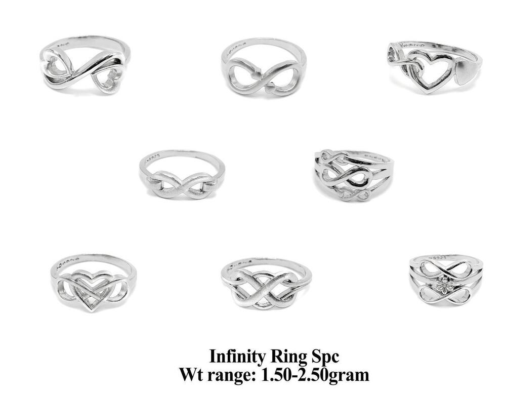92.5 New Design Silver Infinity Ring Spc