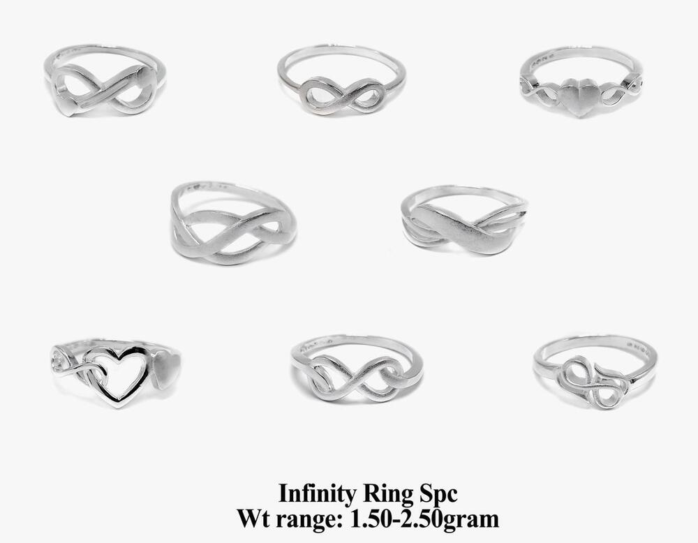92.5 New Design Silver Infinity Ring Spc