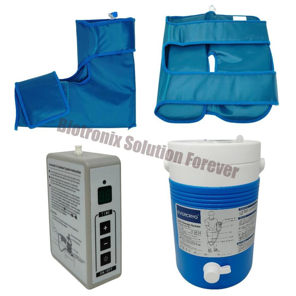 Electric Cold Therapy System with Shoulder, Knee, Ankle and Back Wraps