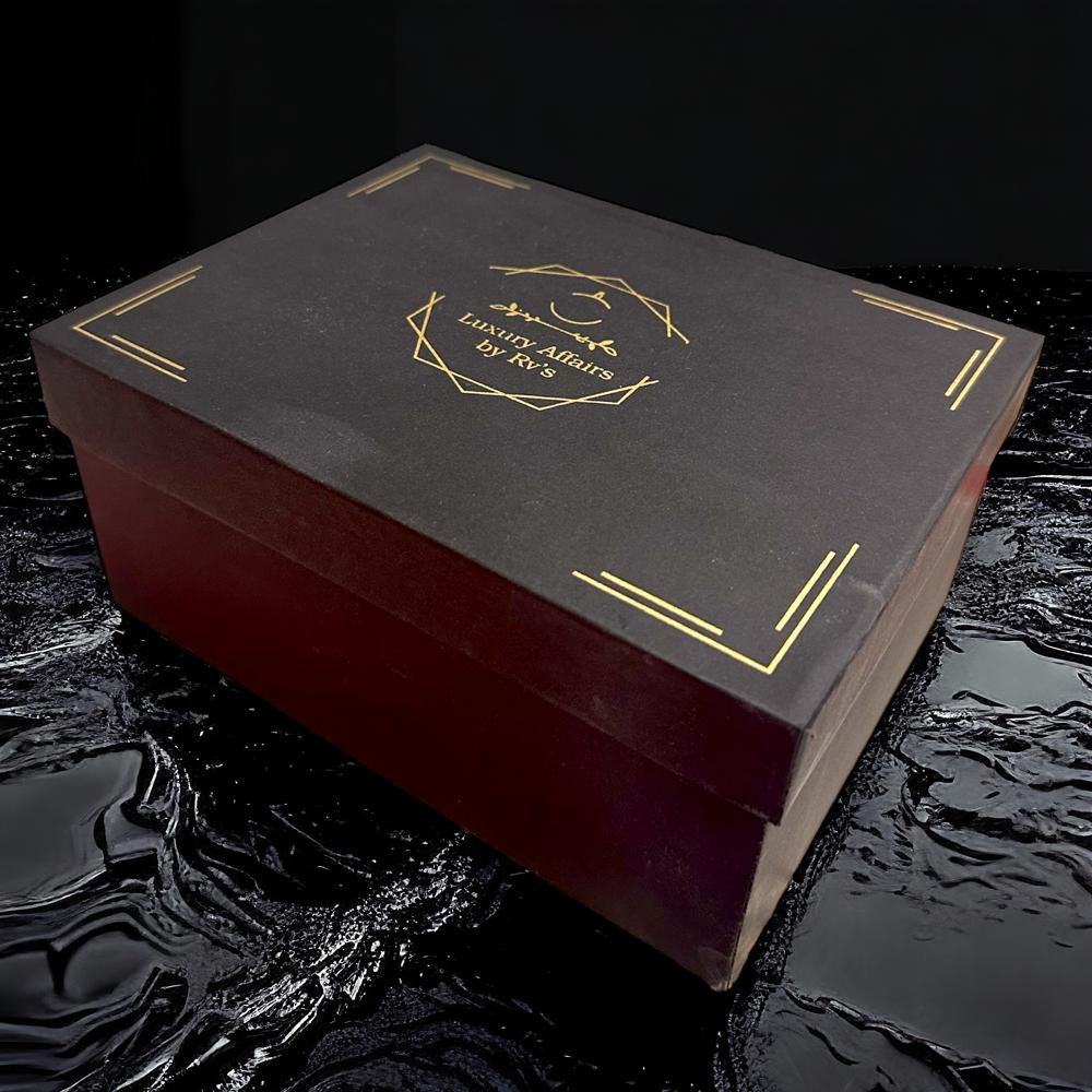 Top Bottom Gold Foil Box