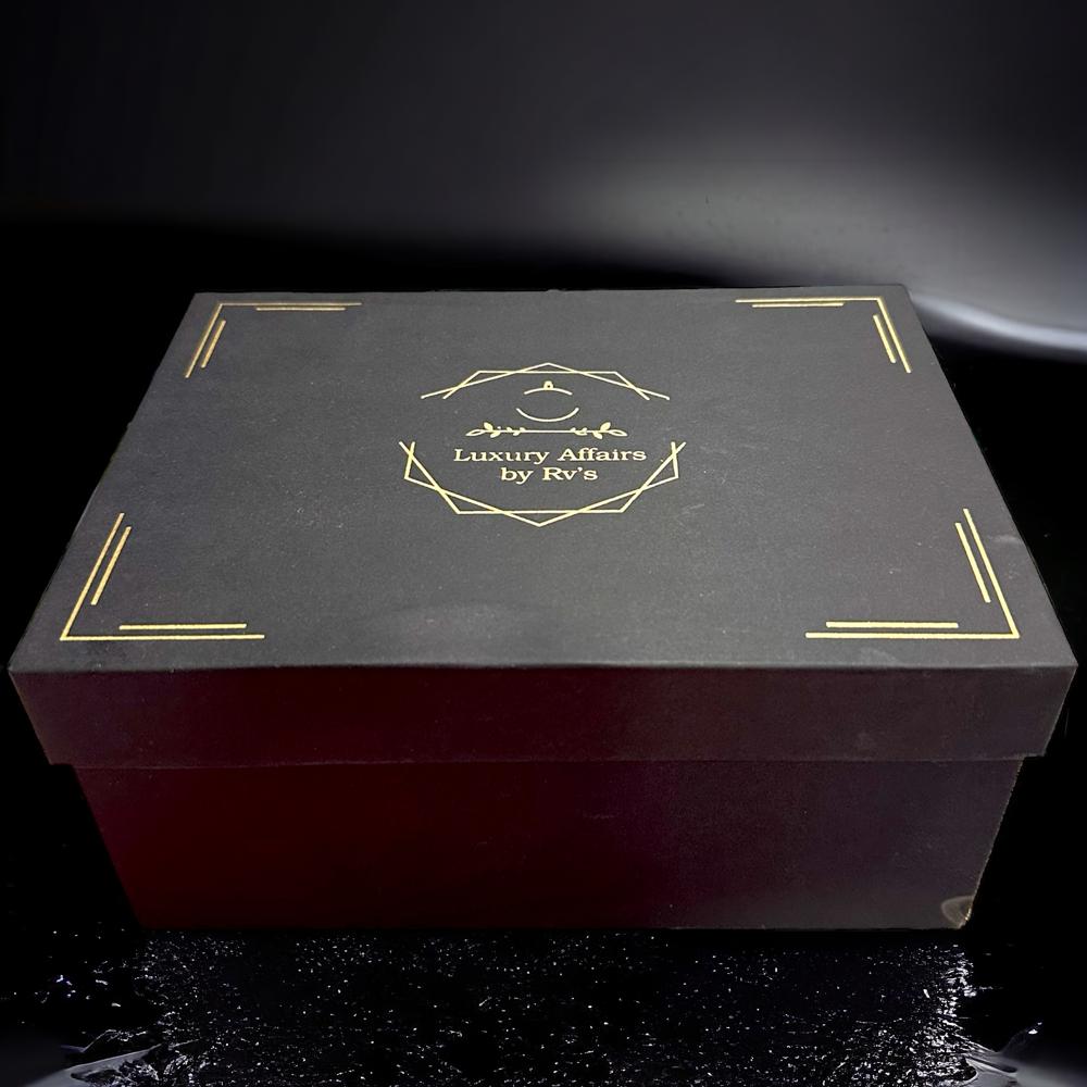 Top Bottom Gold Foil Box