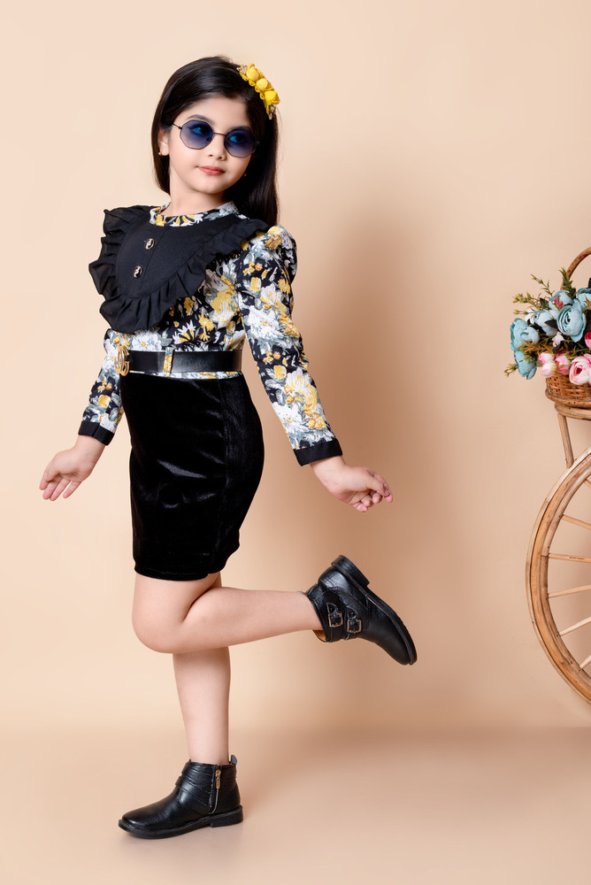 Girl Modern Comfy Girls Frocks And Yellow Dress - Color: Different Available