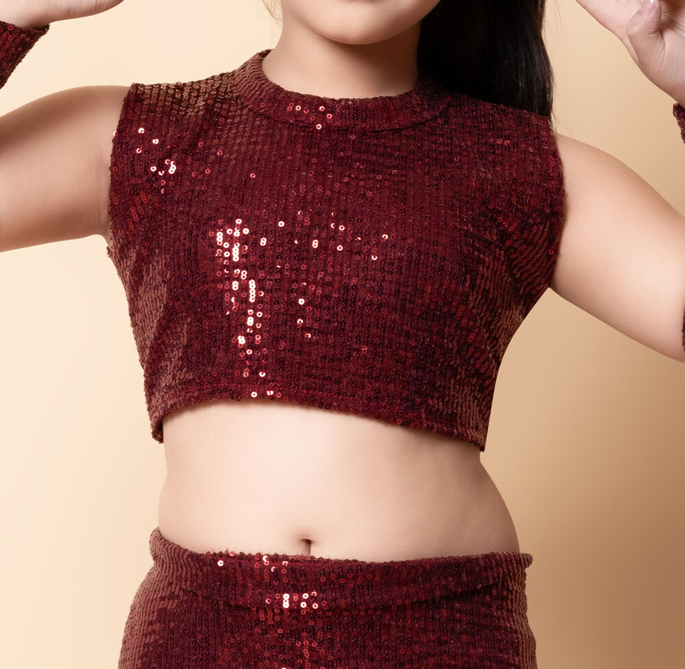 Girls Maroon Frocks And Dresses Clothing Sets - Color: Different Available