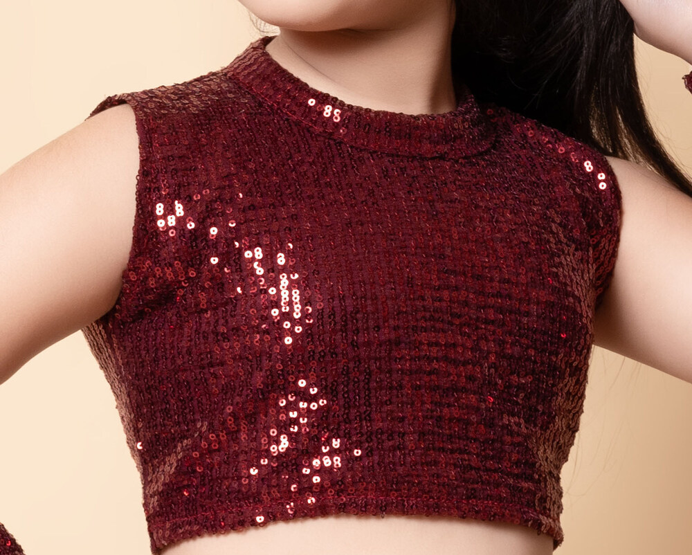 Girls Maroon Frocks And Dresses Clothing Sets - Color: Different Available