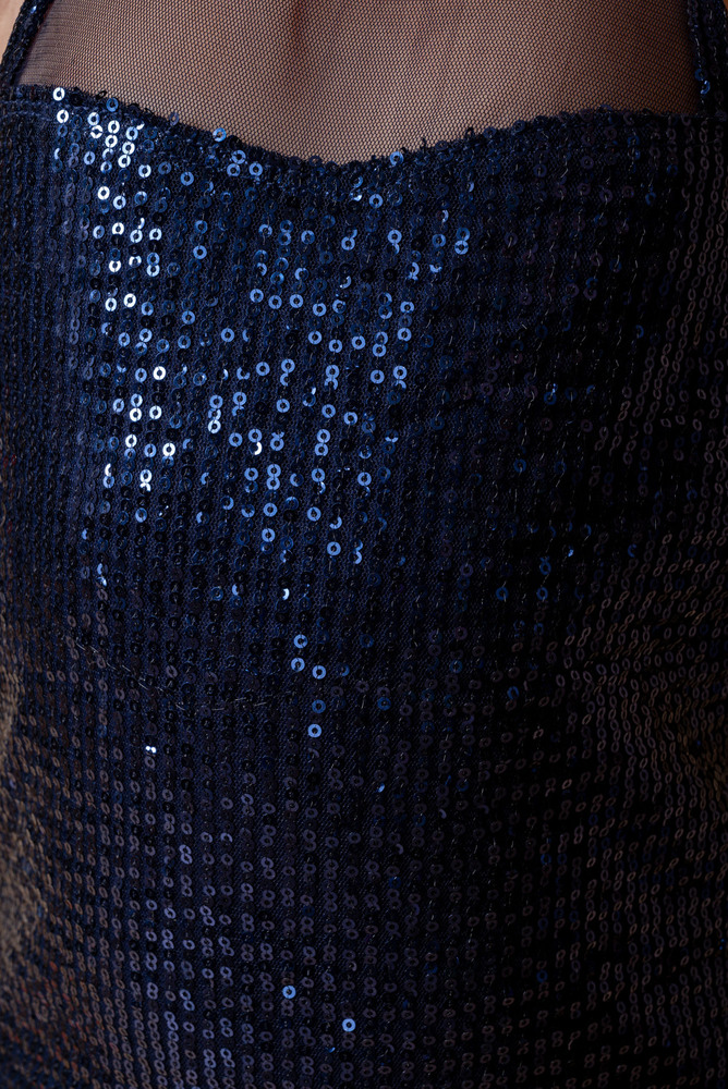 Girls Modern Comfy Tube Navy Blue Dress