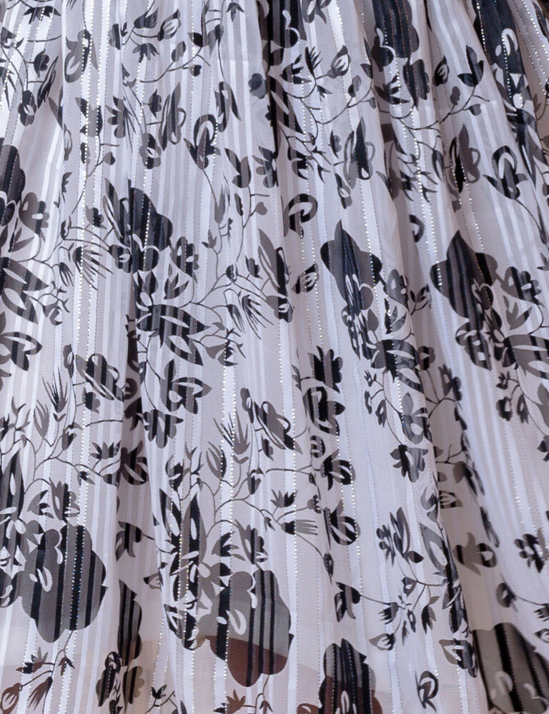 Girls Self Design A Line White Dress