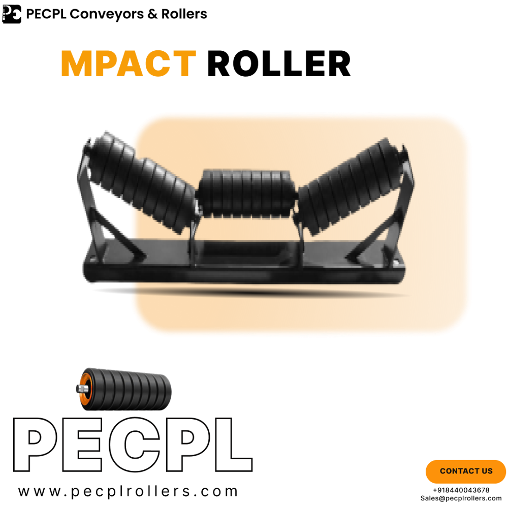 Conveyor Impact Idler - Color: Black