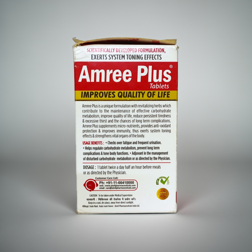 Aimil Amree Plus 60 Tablets - Age Group: For Adults