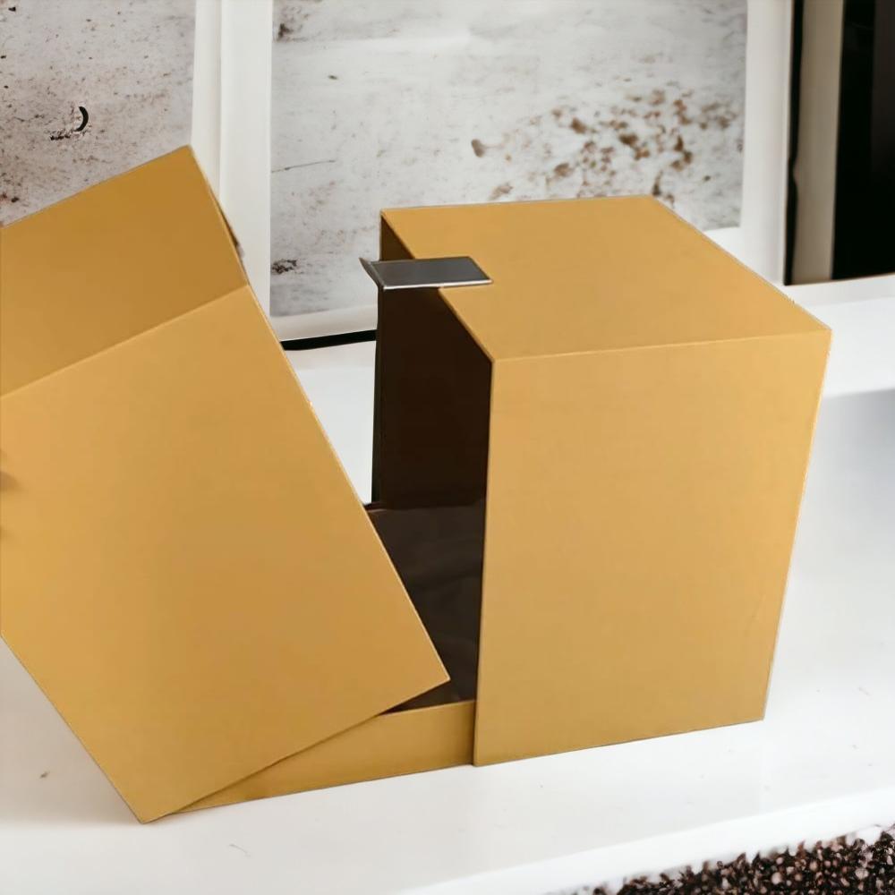 Cardboard Rectangular Customised Gift Box - Color: Yellow