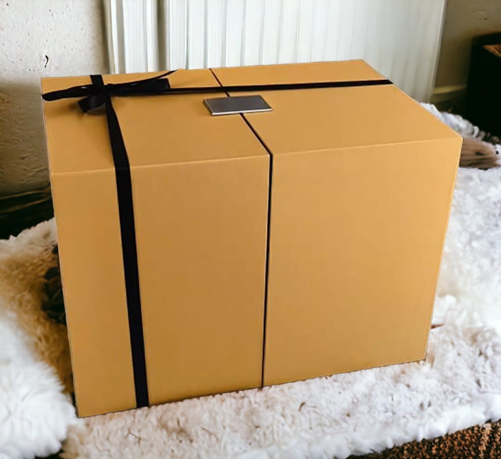 Cardboard Rectangular Customised Gift Box - Color: Yellow