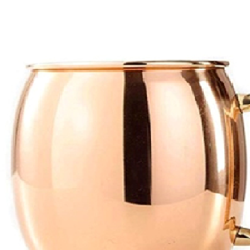 Copper Plain Moscow Mule Mugs With Brass Handle