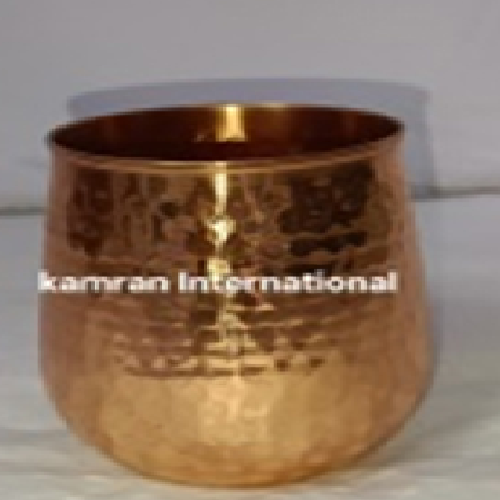 Copper Hammered Drinking Glass - Color: Various Available