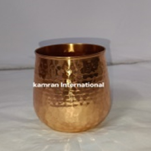 Copper Hammered Drinking Glass - Color: Various Available