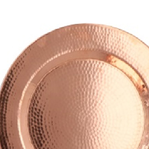 Circle High Quality Pure Copper Hammered Design Round Coaster
