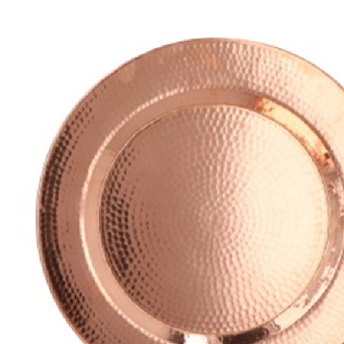 Circle High Quality Pure Copper Hammered Design Round Coaster